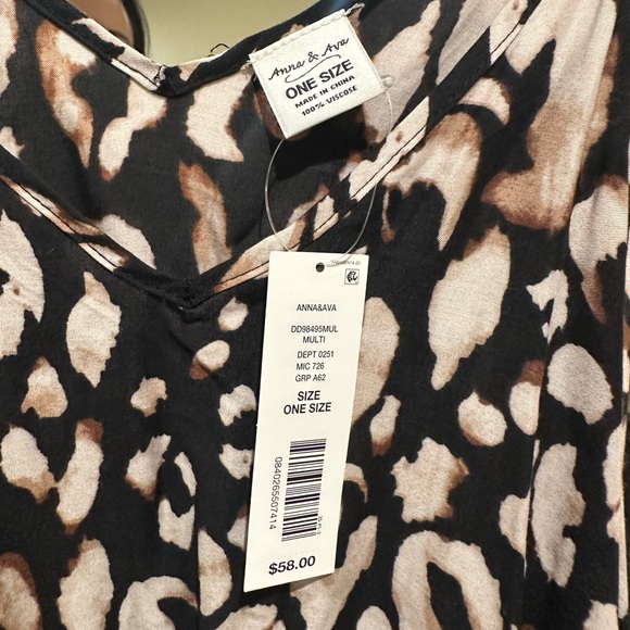 Anna & Ava Black and Cream Midi Dress - Picture 3 of 4